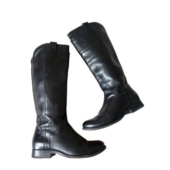 Frye Shoes - Frye Paige Tall Leather Riding Boots size 7.5 Black